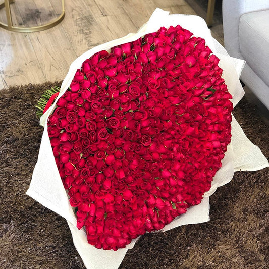 Ramo Buchón con 500 Rosas de Invernadero || Arreglo Gigante con 500 Rosas Premium